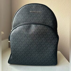Michael Kors black signature large backpack